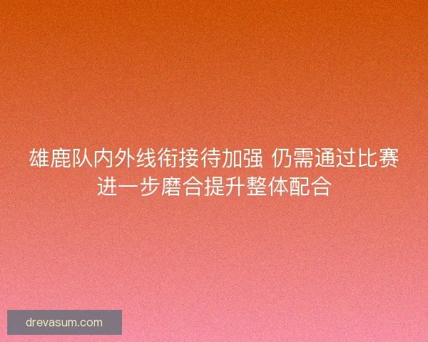 雄鹿队内外线衔接待加强 仍需通过比赛进一步磨合提升整体配合